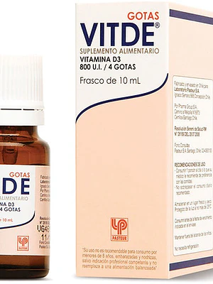 Vitde Vitamina D3 800 UI / 4 Gotas 10 ml.