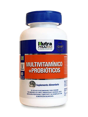Multivitamínico + Probiótico 60 cápsulas. Nutra Pharm