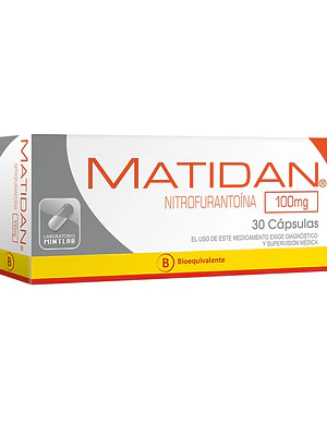Matidan (B) Nitrofurantína 100 mg 30 Cápsulas.
