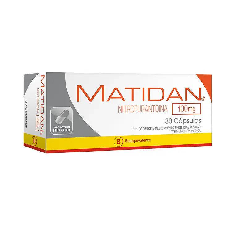 Matidan (B) Nitrofurantína 100 mg 30 Cápsulas. 1