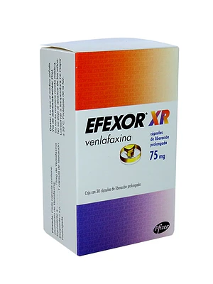 Efexor XR LP Venlafaxina 75 mg 30 Cápsulas.