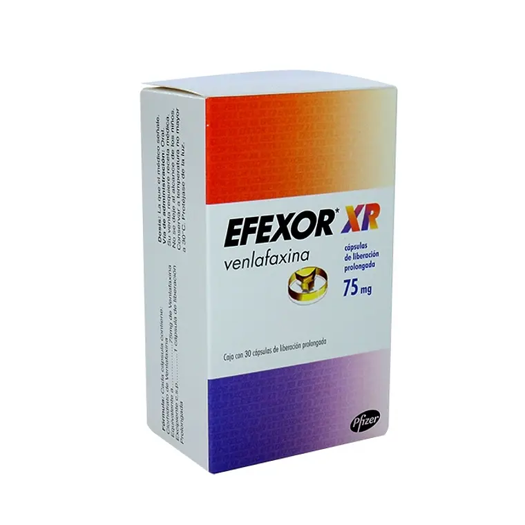 Efexor XR LP Venlafaxina 75 mg 30 Cápsulas. 1
