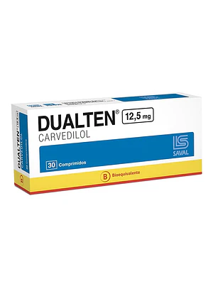 Dualten (B) Carvedilol 12,5 mg 30 Comprimidos.
