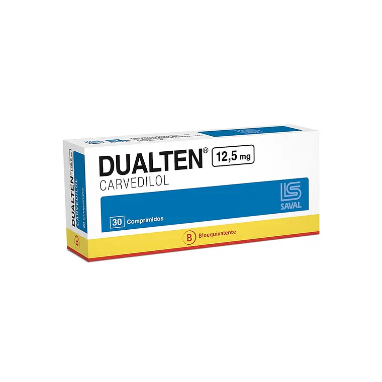 Dualten (B) Carvedilol 12,5 mg 30 Comprimidos. 1