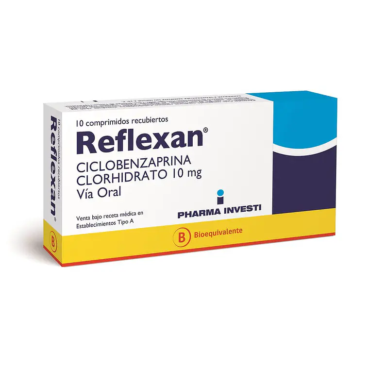 Reflexan (B) Ciclobenzaprina 10 mg 10 Comprimidos recubiertos. 1