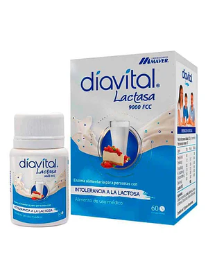 Diavital Lactasa 9000 FCC 60 Comprimidos.