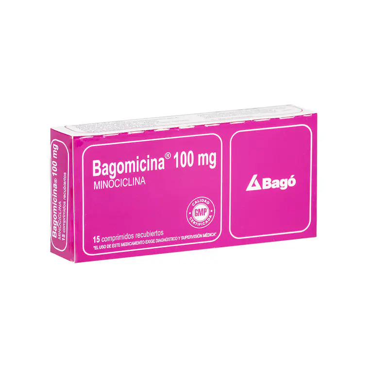 Bagomicina Minociclina 100 mg 15 Comprimidos. 1