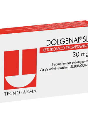 Dolgenal SL Ketorolaco 30 mg 4 Comprimidos sublinguales.