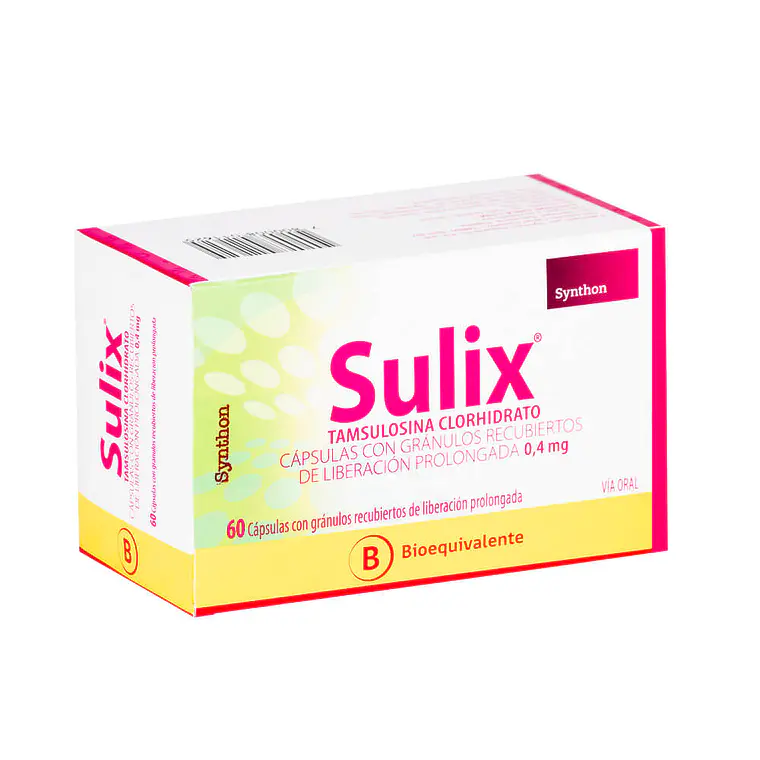 Sulix (B) Tamsulosina 0,4 mg 60 Cápsulas. 1