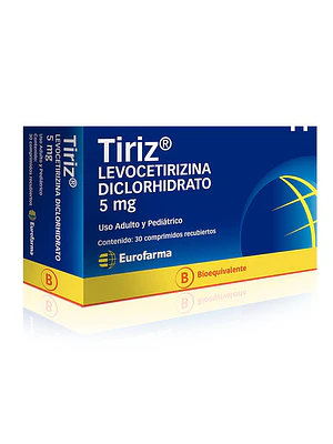 Tiriz (B) Levocetirizina 5 mg 30 Comprimidos.