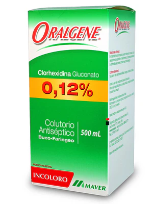 Enjuague bucal Oralgene 0,12% Colutorio antiséptico 500 ml.