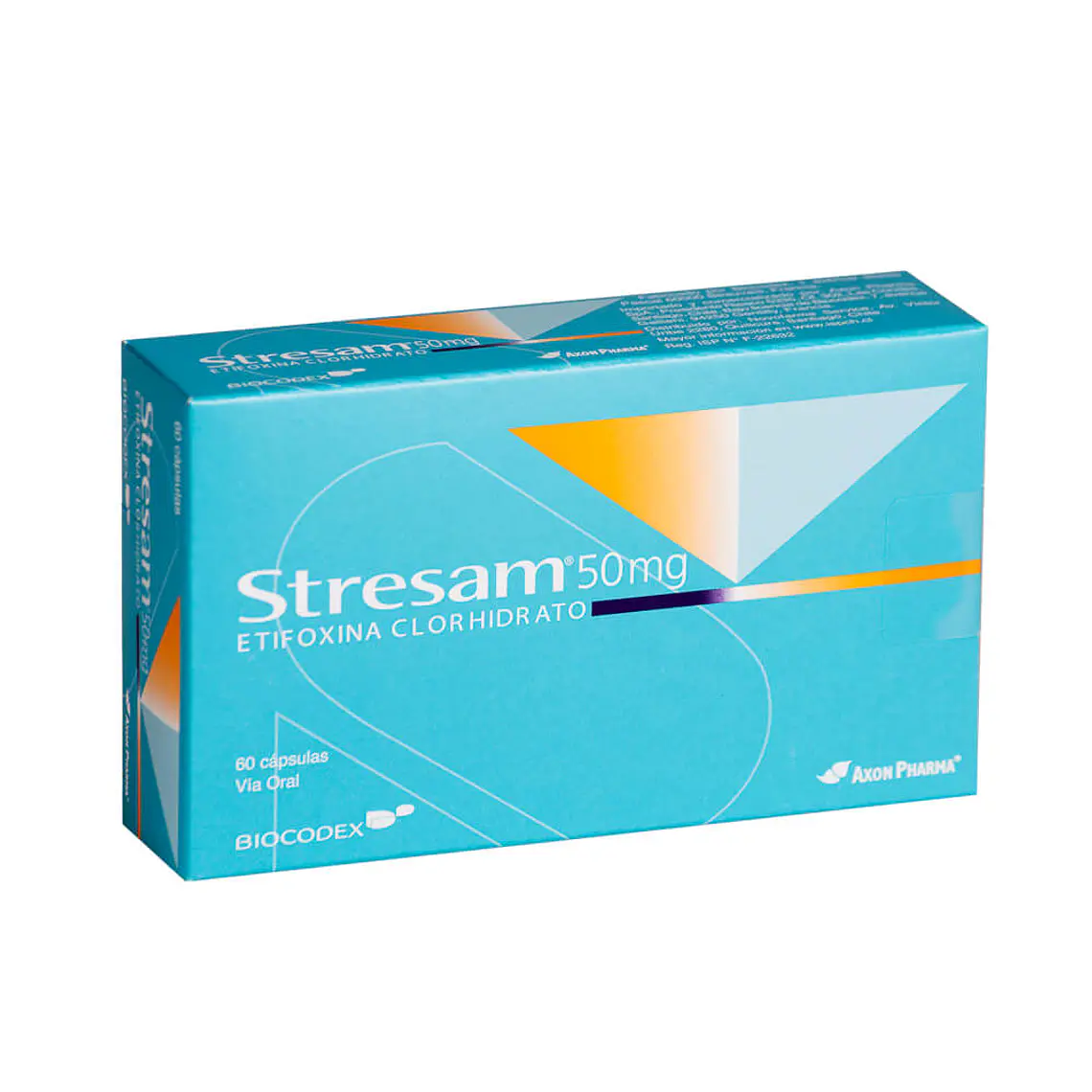 Stresam Etifoxina Clorhidrato 50 mg 60 Cápsulas. 1