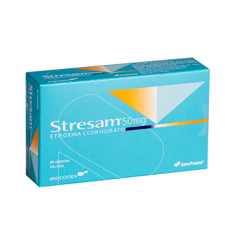 Stresam Etifoxina Clorhidrato 50 mg 60 Cápsulas. 1