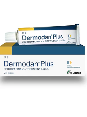 Dermodan Plus Eritromicina, Tretinoina Gel tópico 30 g