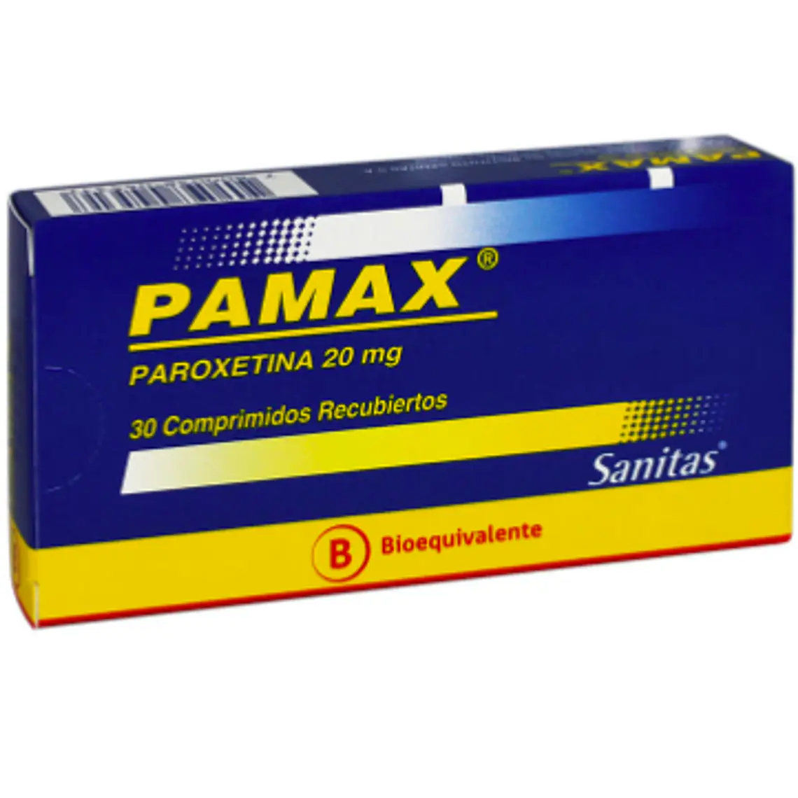 Pamax (B) Paroxetina 20 mg 30 Comprimidos recubiertos. 1