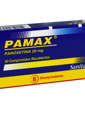 Pamax (B) Paroxetina 20 mg 30 Comprimidos recubiertos.