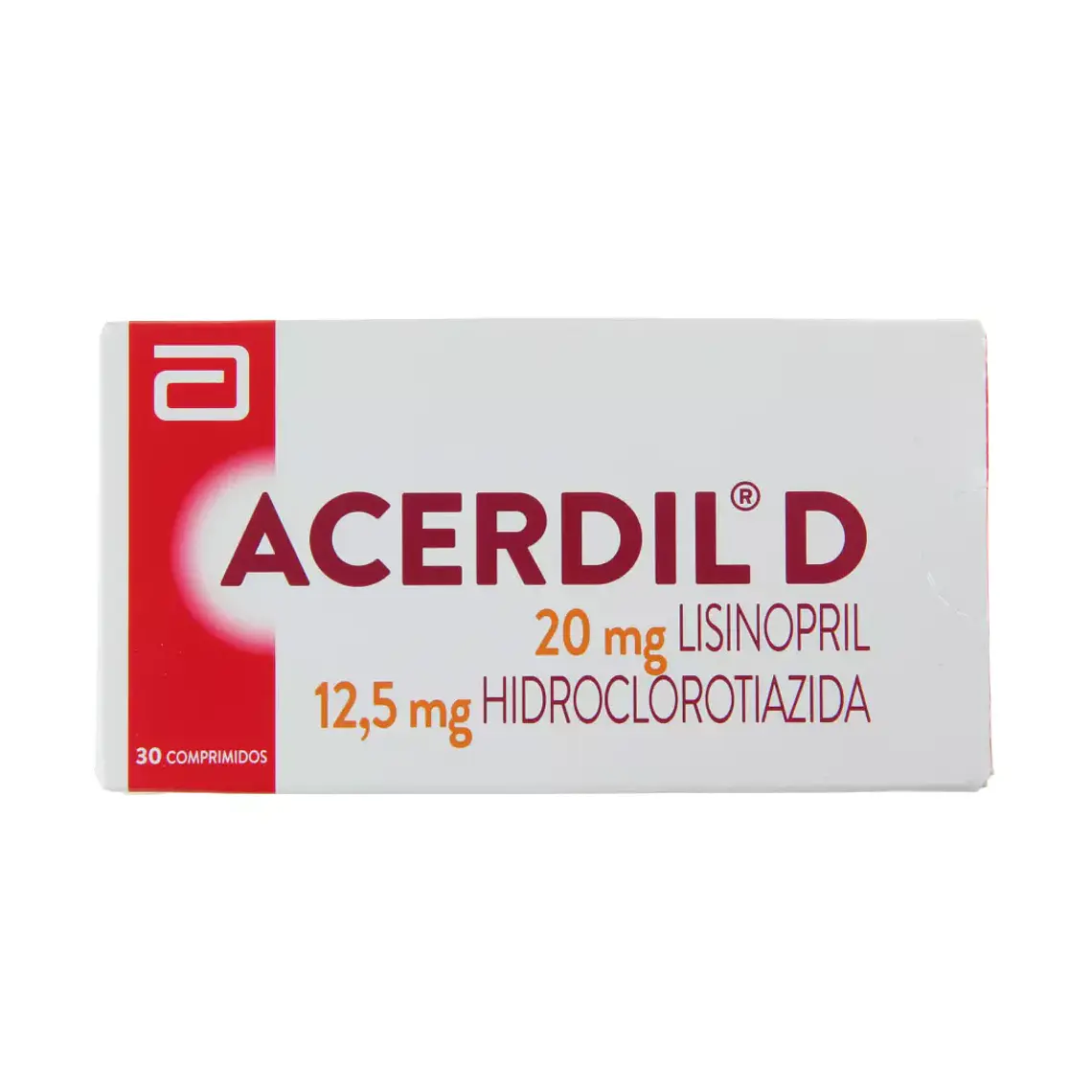 Acerdil D Lisinopril, Hidroclorotiazida 20/12,5 mg 30 Comprimidos. 1