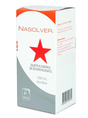 Nasolver Codeína 30 mg /5 ml Jarabe 100  ml. Requiere receta médica