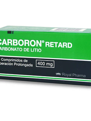 Carboron Retard  Carbonato de litio 400 mg 50 Comprimidos.