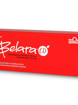 Belara CD Clormadinona, Etinilestradiol 28 Comprimidos.