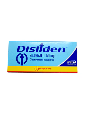 Disilden (B) Sildenafil 50 mg 3 Comprimidos recubiertos.