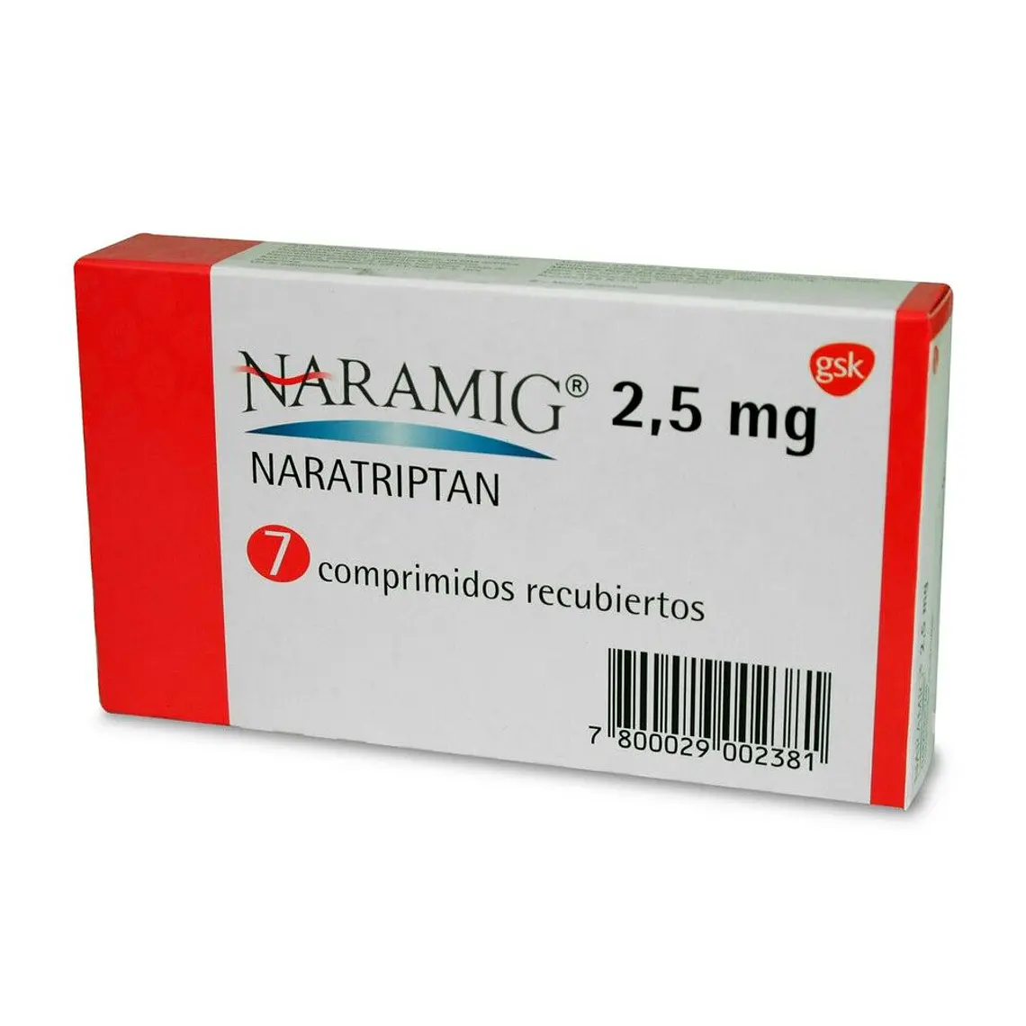 Naramig Naratriptan 2,5 mg 7 Comprimidos recubiertos. 1