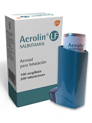Aerolin LF Salbutamol 100 mcg Inhalador 200 Dosis.