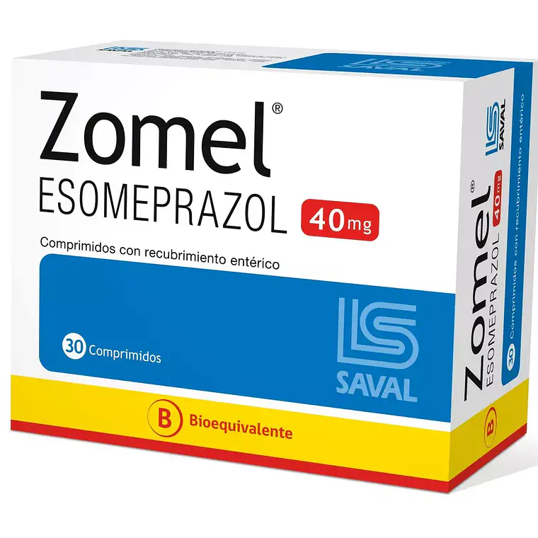 Zomel (B) Esomeprazol 40 mg 30 Comprimidos recubiertos. 1