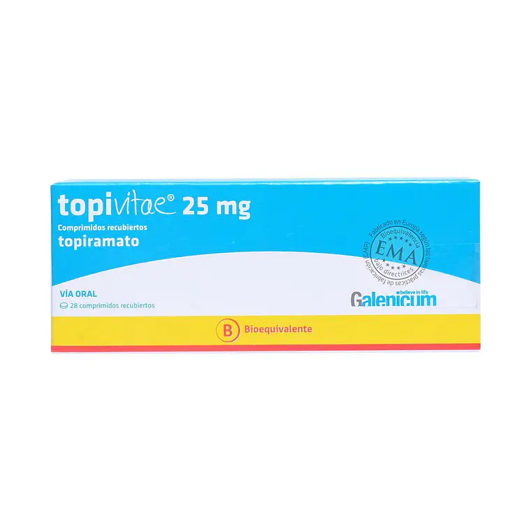 Topivitae (B) Topiramato 25 mg 28 Comprimidos recubiertos. 1