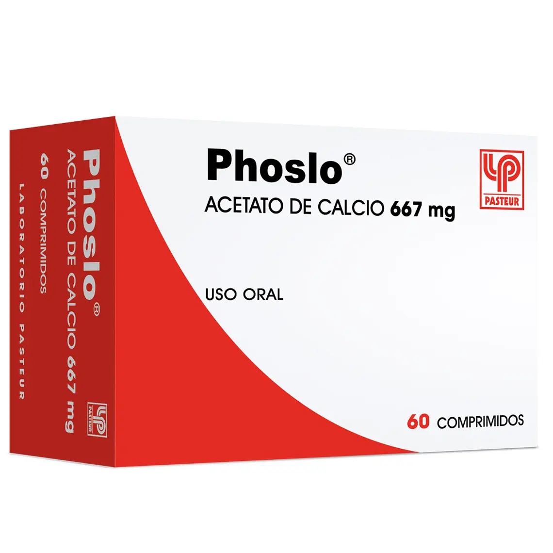 Phoslo Acetato de calcio 667 mg 60 Comprimidos. 1