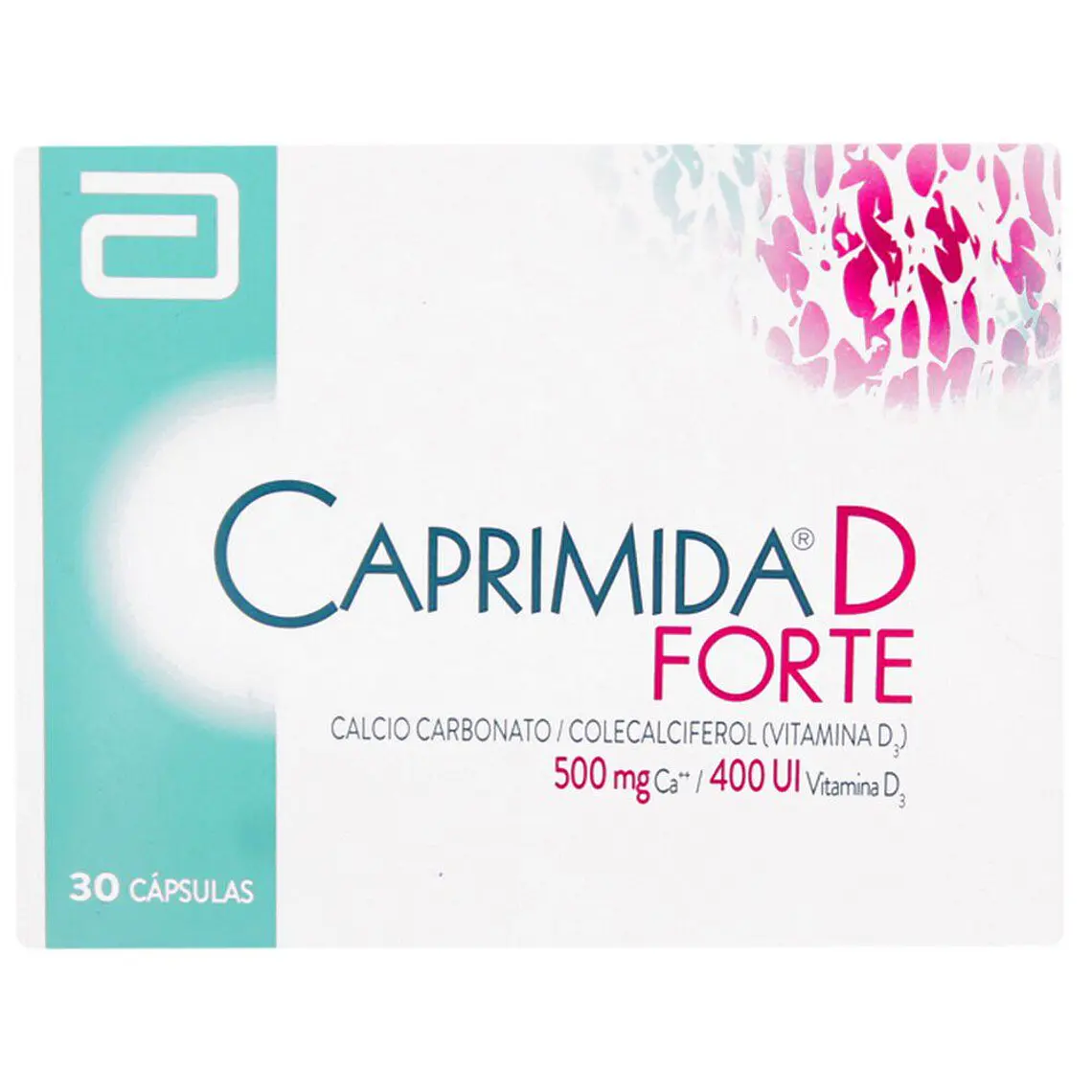 Caprimida D Forte Calcio, Vitamina D3 30 Cápsulas. 1