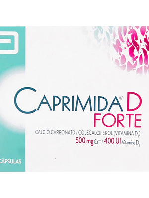 Caprimida D Forte Calcio, Vitamina D3 30 Cápsulas.