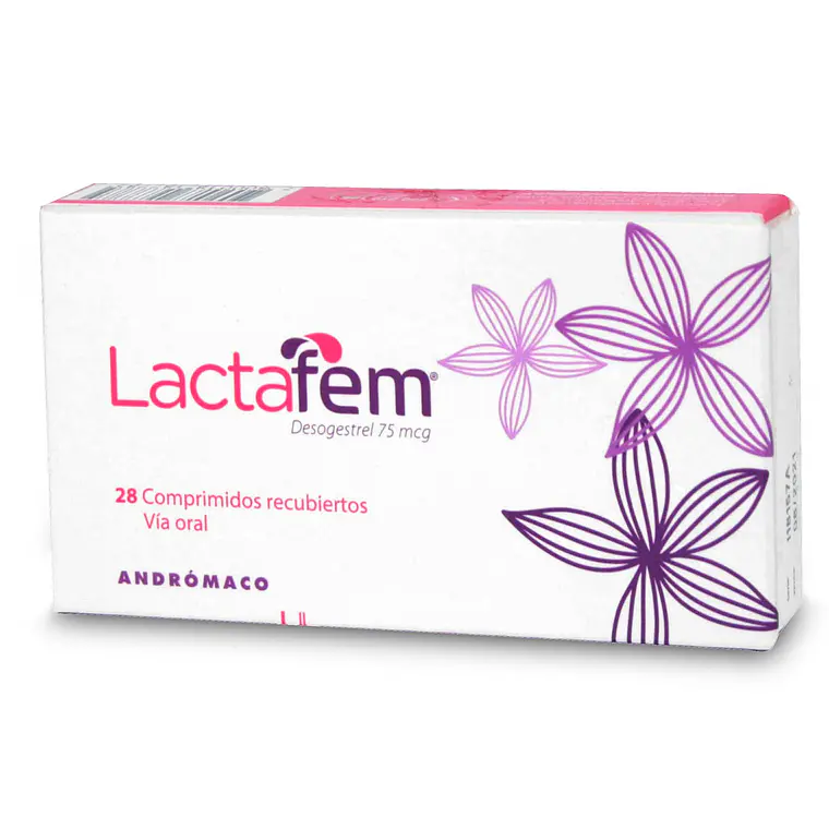 Lactafem Desogestrel 75 mcg 28 Comprimidos recubiertos. 1