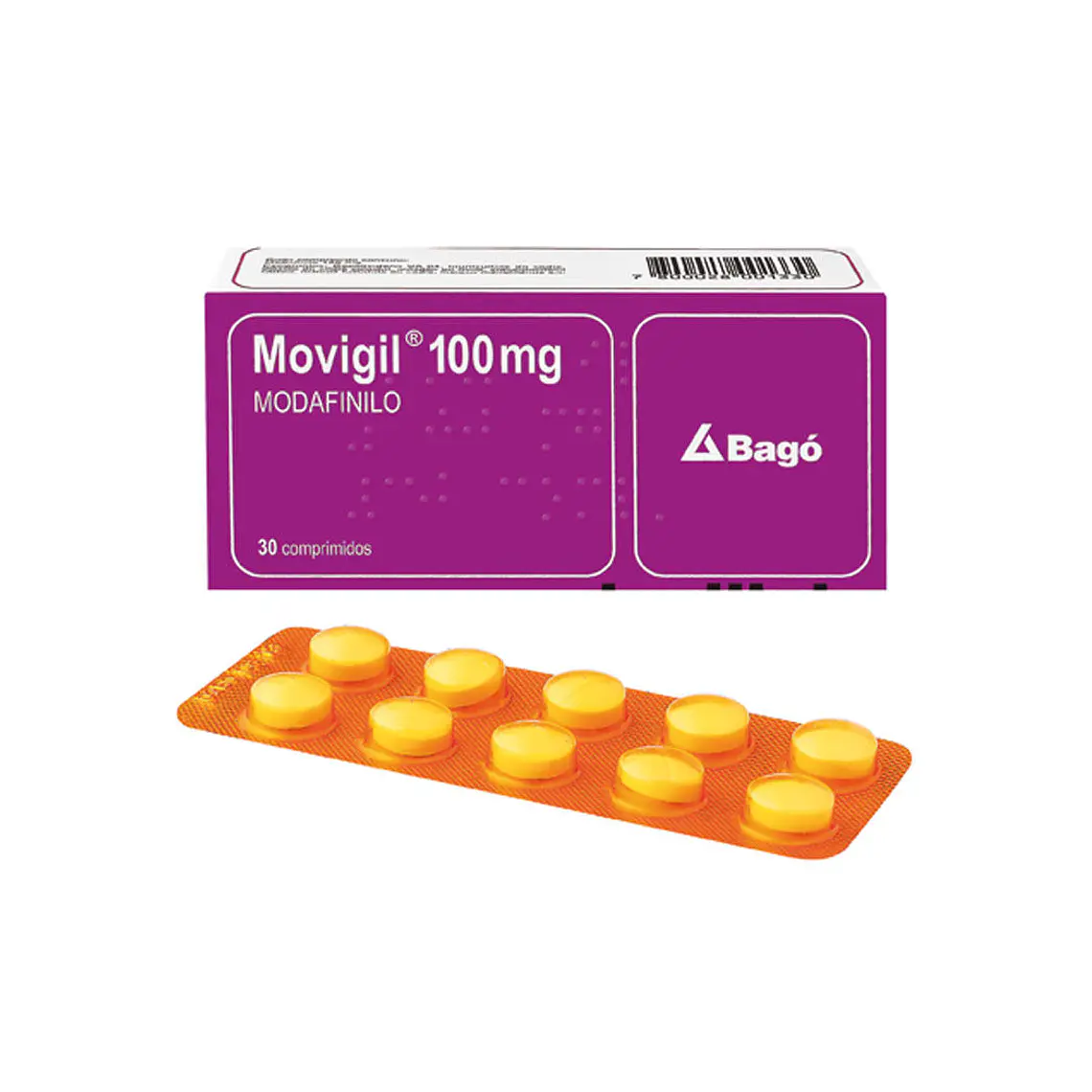 Movigil Modafinilo 100 mg 30 Comprimidos. 1
