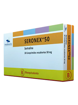 Seronex (B) Sertralina 50 mg 30 Comprimidos recubiertos.