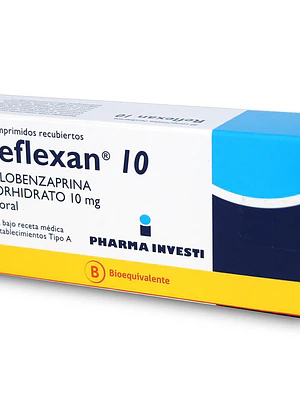 Reflexan (B) Ciclobenzaprina 10 mg 20 Comprimidos recubiertos.