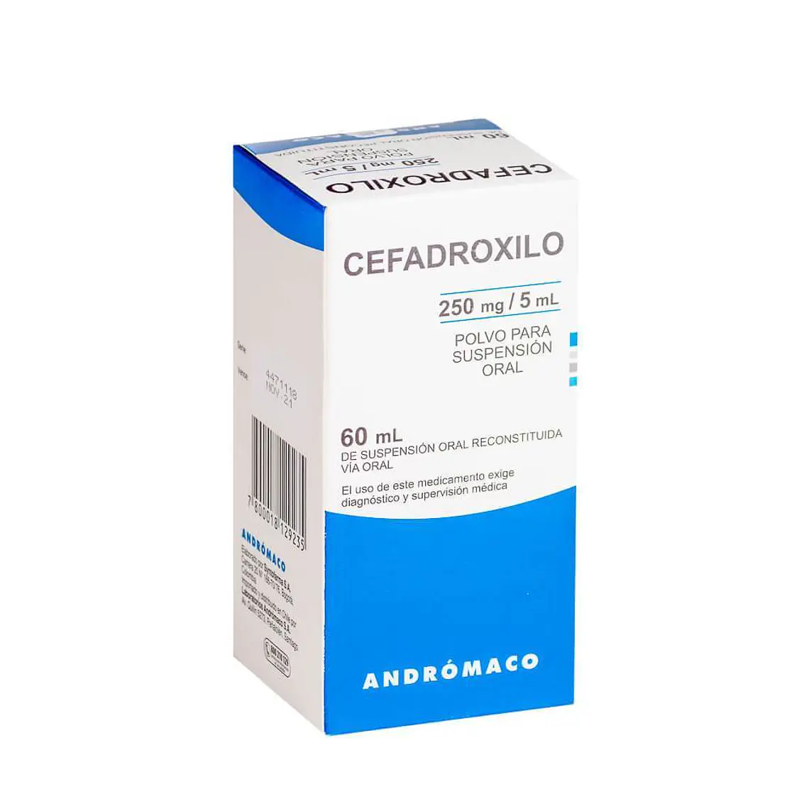 Cefadroxilo 250mg/5 ml Polvo Para Suspensión Oral 60 ml. 1