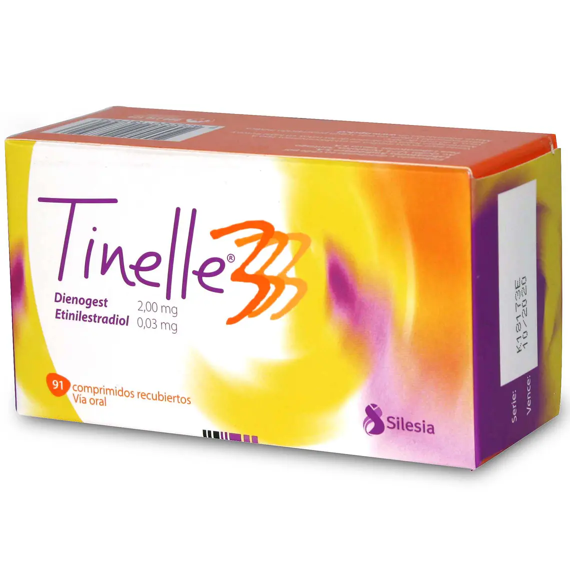 Tinelle 3 Dienogest, Etinilestradiol  91 Comprimidos recubiertos. 1