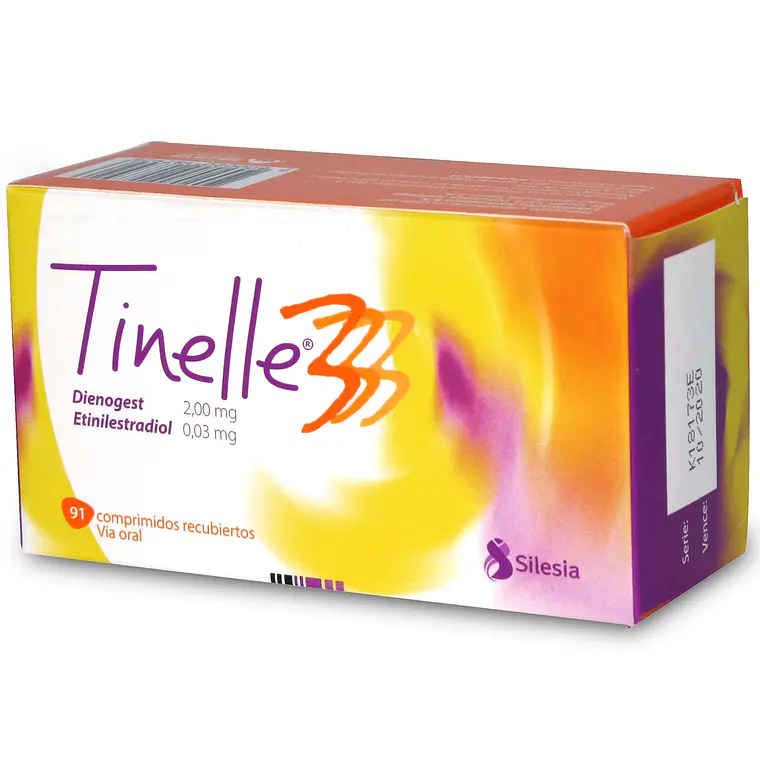 Tinelle 3 Dienogest, Etinilestradiol  91 Comprimidos recubiertos. 1