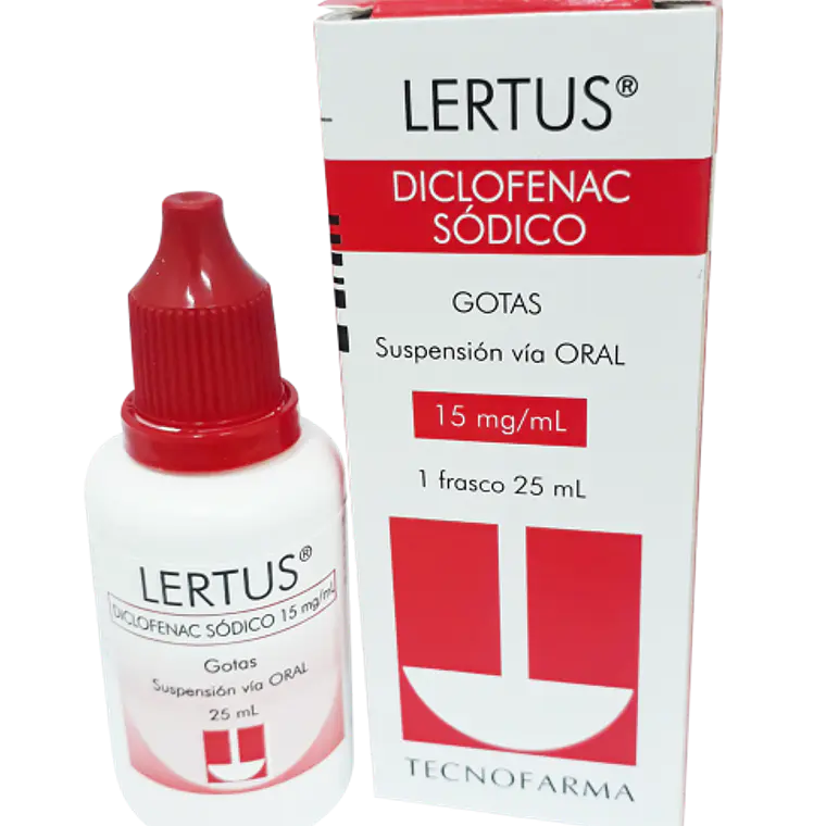 Lertus Diclofenaco sódico 15 mg/ ml Gotas 25 ml. 1
