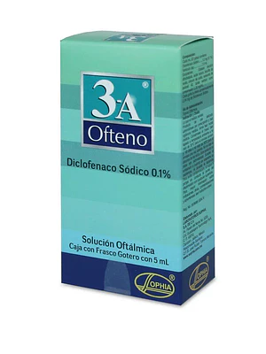 3A Ofteno Diclofenaco sódico 0,1 % Solución oftálmica 5 ml.