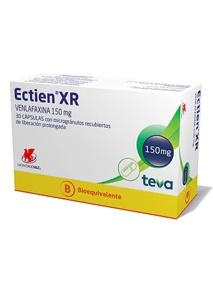 Ectien XR (B) Venlafaxina 150 mg 30 Cápsulas.