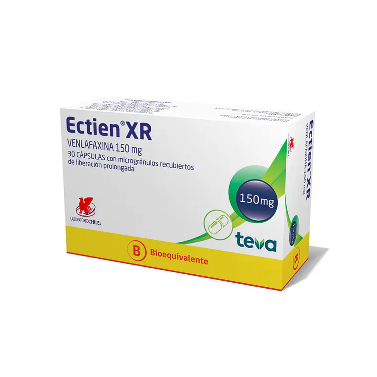 Ectien XR (B) Venlafaxina 150 mg 30 Cápsulas. 1