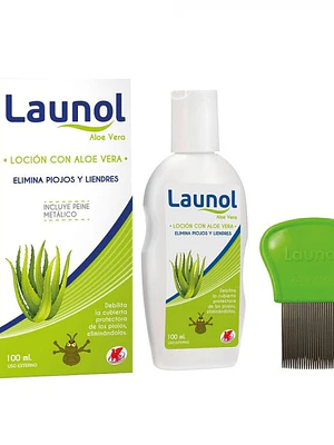 Launol Loción emilina piojos y liendres Alóe Vera 100 ml.