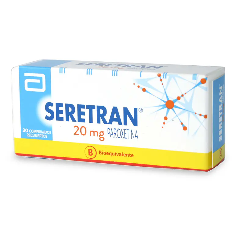 Seretran (B) Paroxetina 20 mg 30 Comprimidos recubiertos. 1
