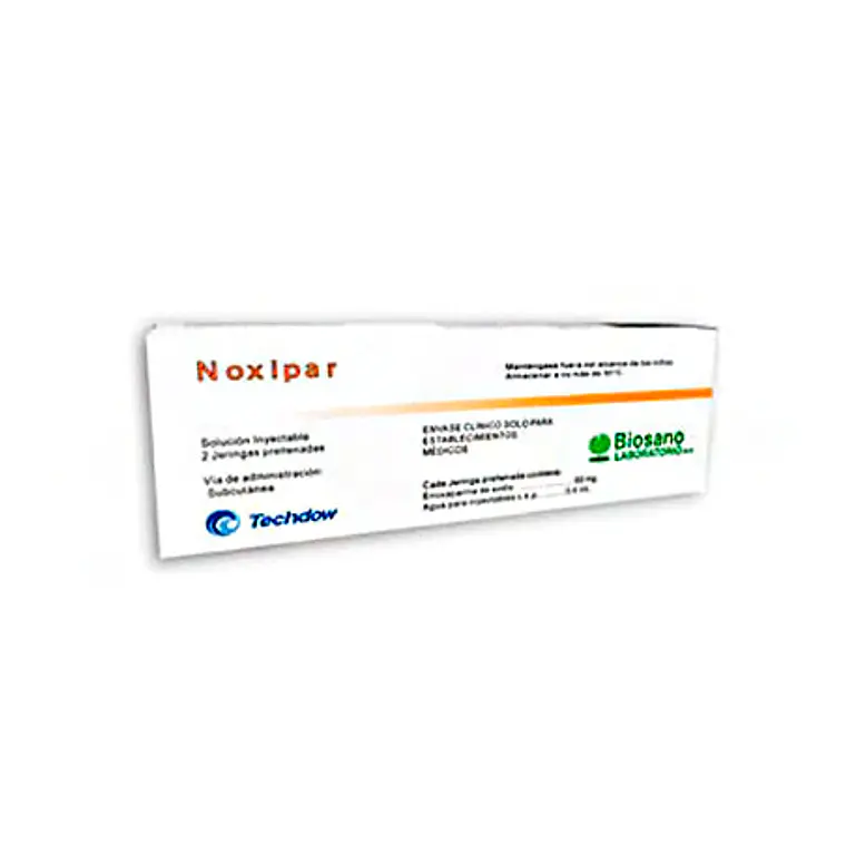 Noxipar Enoxaparina 40 mg / 0,4 ml Solución inyectable 2  Jeringas prellenadas. 1
