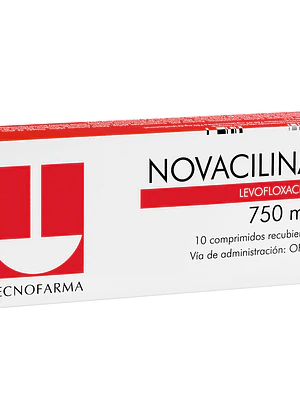 Novacilina Levofloxacino 750 mg 10 Comprimidos recubiertos.