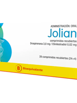 Jolian (B) Drospirenona, Etinilestradiol 28 Comprimidos.