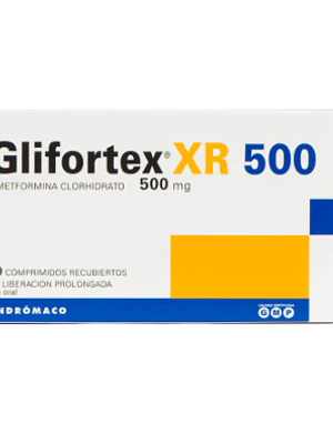 Glifortex XR Metformina 500 mg 30 Comprimidos.