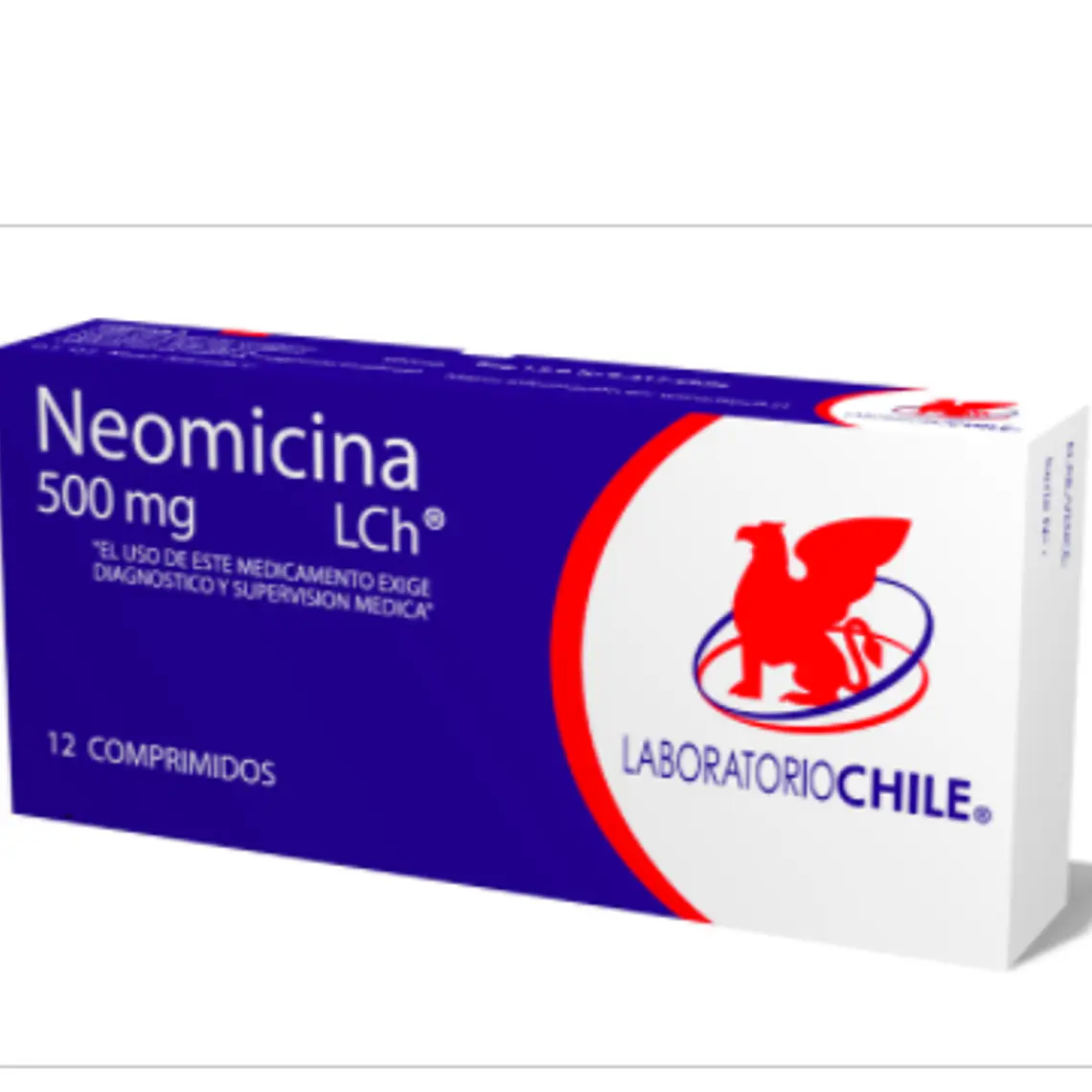 Neomicina 500 mg 12 Comprimidos. 1